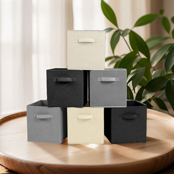 Non-woven fabric uncovered storage box foldable bedroom underwear storage box large sundries books fabric storage box