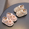 Versatile closed-toe sandals for baby girls - summer squeaky shoes, cute soft-soled infant shoes, princess shoes, first walker shoes for 0-1 year olds