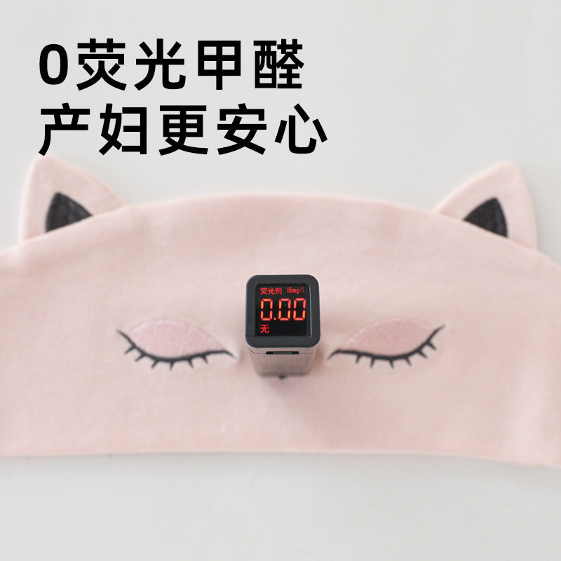 Spring and summer maternity headscarf, enlarged and widened, essential for confinement, windproof hairband, fashion style, embroider fox confinement hairband