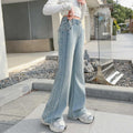 Girls' denim jeans - spring/autumn  new collection: stylish flare pants for kids and teens. this year's trendy cable knit jeans