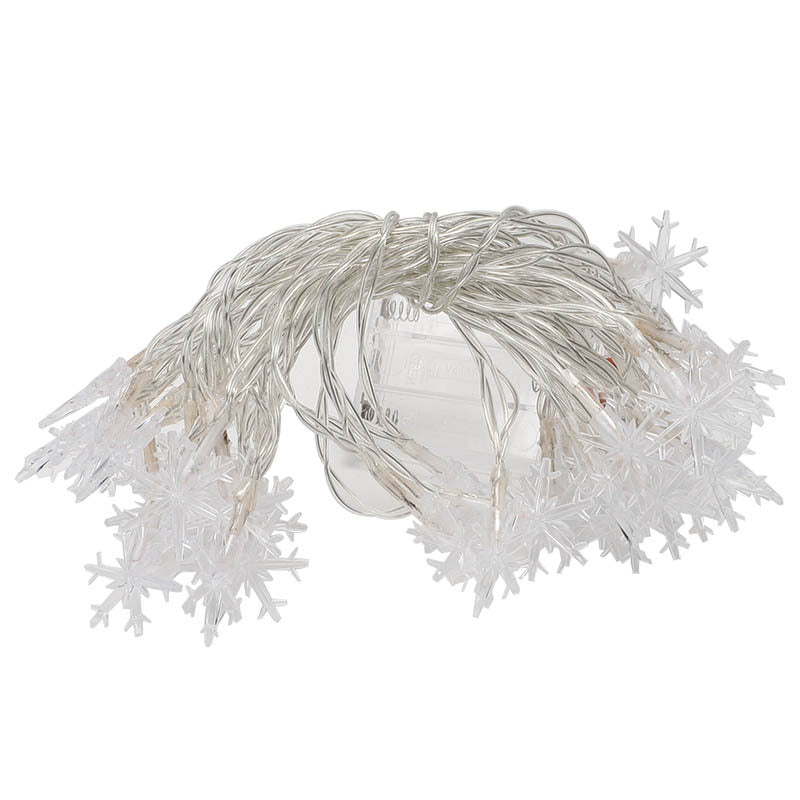 LED snowflake light string Christmas tree decoration small lights Battery box ambient light Christmas day hanging lights ins decorative lights