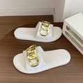 Popular square-toe bows slippers for women, summer outing, fashioneasiest for match low-heeled non-slip soft bottom outwear sandals