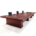 Saint li paint conference table with solid wood veneer, rectangular table, company meeting large negotiation table and chair set