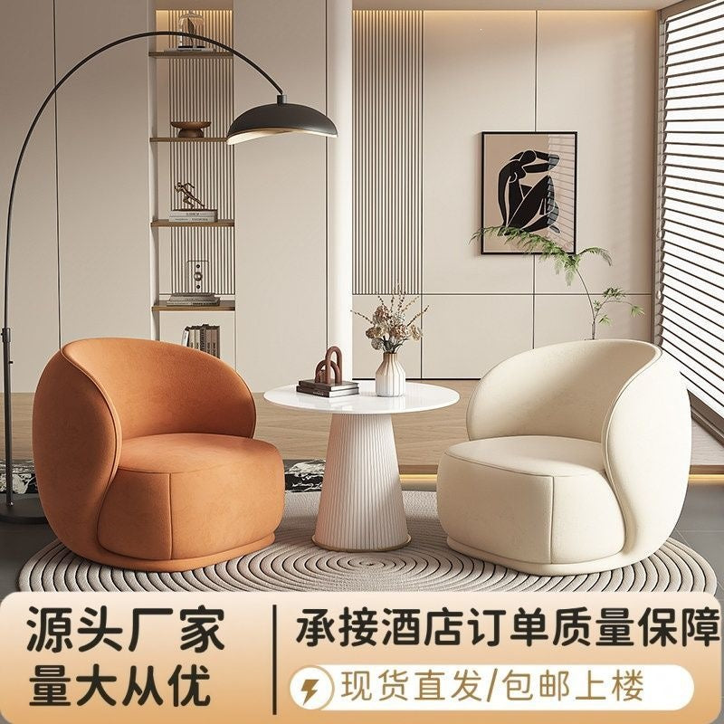 Balcony casual table and chair single sofa modern casual lazy casual chair creative designer reception negotiation combination
