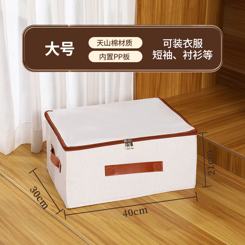 Zipper storage box Household bedroom Seasonal storage box Clothes with lid Storage box Underwear socks Sorting box