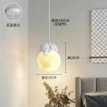 Modern minimalist panda cream style pendant light - three-light luxury dining table, dining room, bedroom cute ambiance pumpkin small pendant lamp