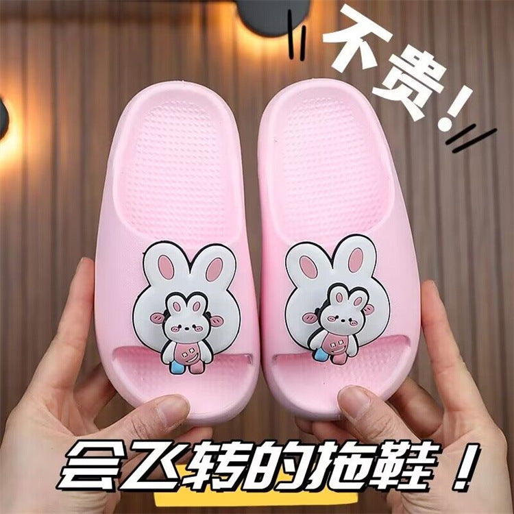 Kids' slippers - boys' summer cartoon indoor "stomping on clouds" comfortable outdoor soft sole baby bathroom sandals