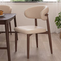 French cream solid wood dining chair for home modern casual dining table chair accessible luxury designer restaurant back chair