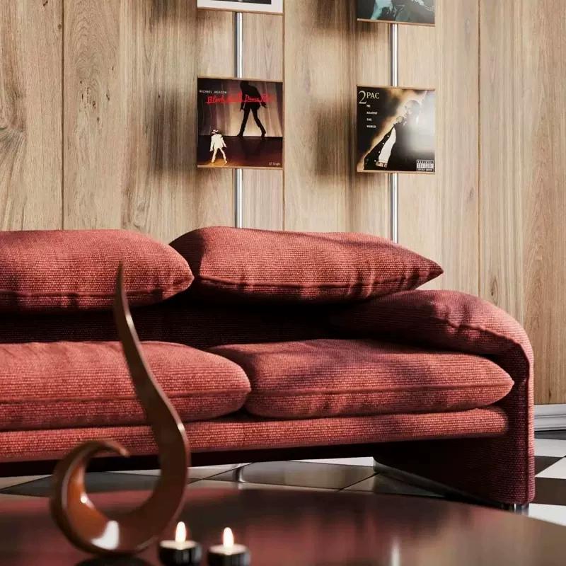 Maralunga fabric sofa italian normcore living room club medieval straight row leather sofa