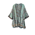 fashion: european and american style, summer new arrival - elegant flared sleeve printed v-neck dress for women