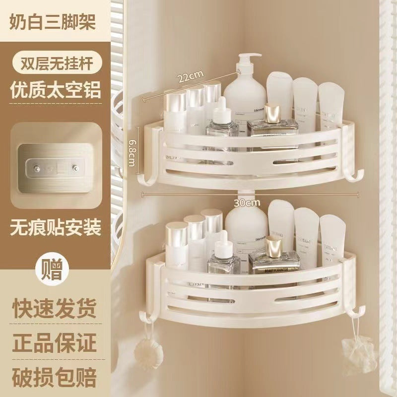 No punching toilet bathroom triangle rack wall hanging toilet toilet washstand wall storage rack Yabai