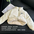 Kidsfleece-linedwinternew arrivalboys and girls school uniform topswinterheattechthickened winter stand collar outwear extra thick
