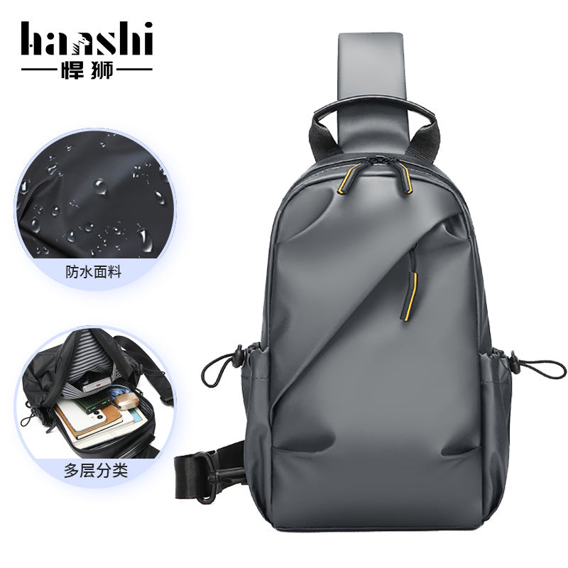 Cross-border new breast bag simple trendy cool wear-resistant shoulder bag leisure travel portable commuter messenger bag large capacity