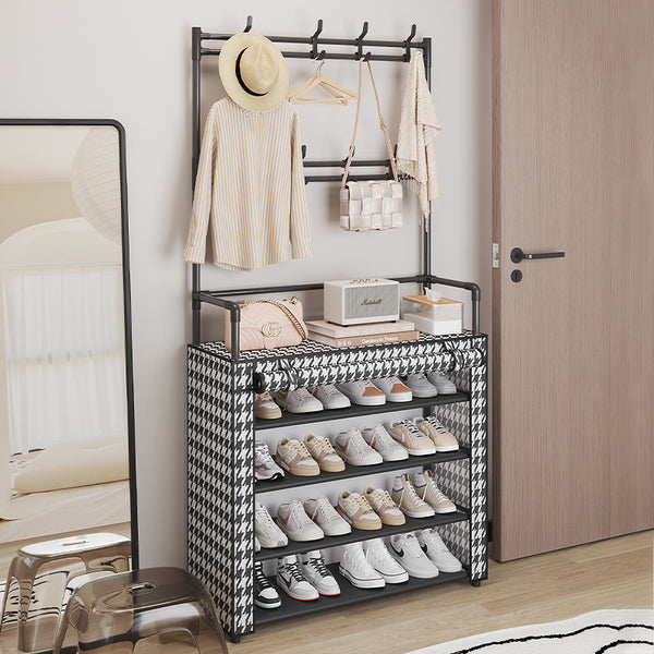 Shoe rack, multi-layer household entrance, dustproof, simple shelf, indoor storage, dormitory shoe cabinet against the wall