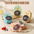 304 stainless steel cartoon divided lunch box - student & kids bento box - airtight, microwaveable, portable lunch container