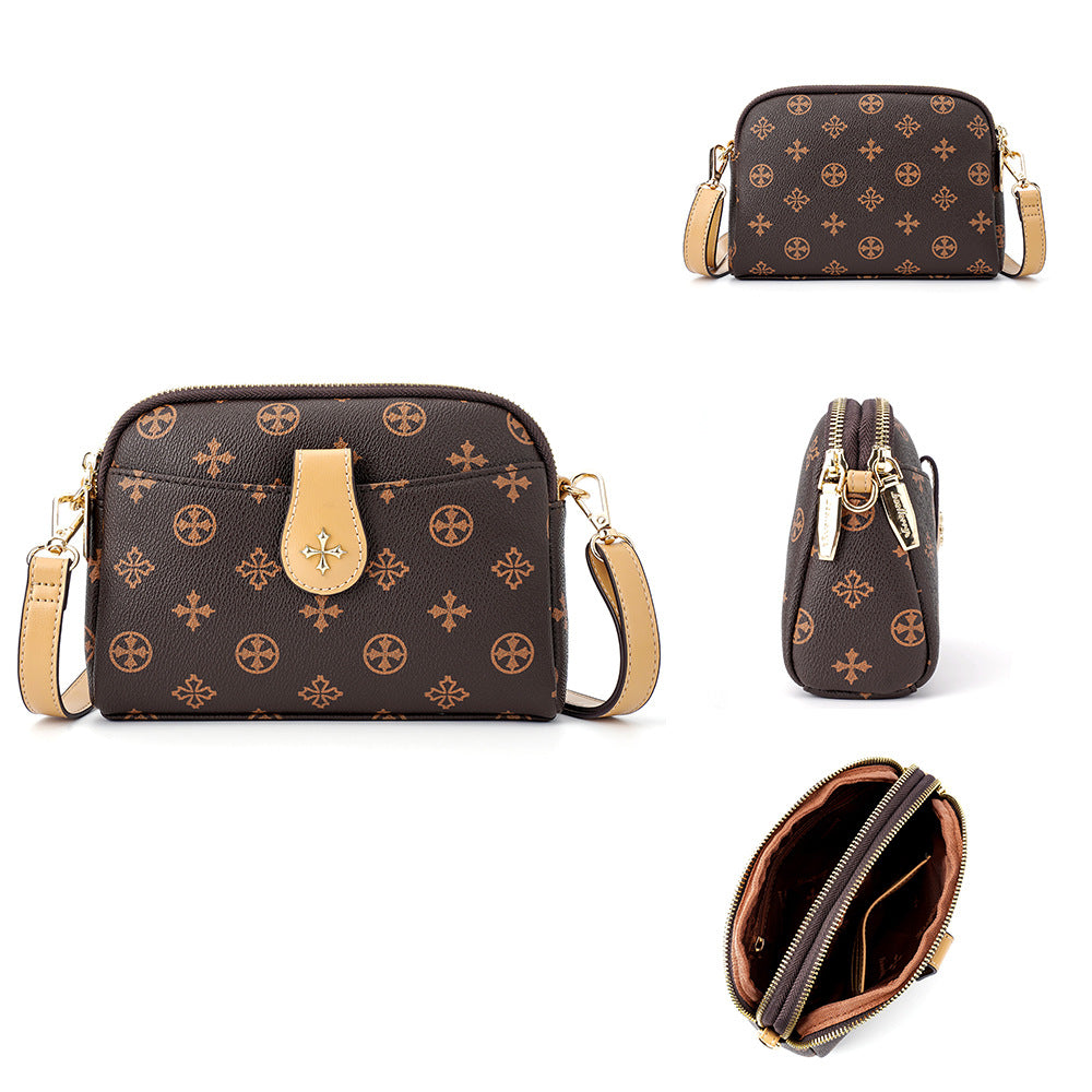 Baellerry new women's messenger bag European and American retro four-leaf clover printing fashionable versatile shoulder bag wholesale