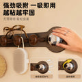 Behind-the-door suction cup hanger, bedroom suction cup hook, high-end retro wood grain strong double suction cup door organizer