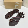 Za women's flat fairy style thin strap sandals 2025 new summer one-strap buckle clip-toe roman sandals