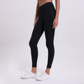 Naked feeling fitness yoga pants high waist hip lifting abdominal training running sports pants outwear tight nine-point pants d19037