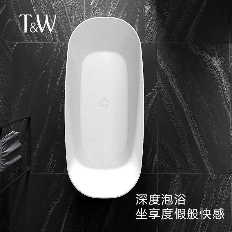 Travel free-standing bathtub household acrylic small apartment rectangular seamless integrated hotel B & B bathtub