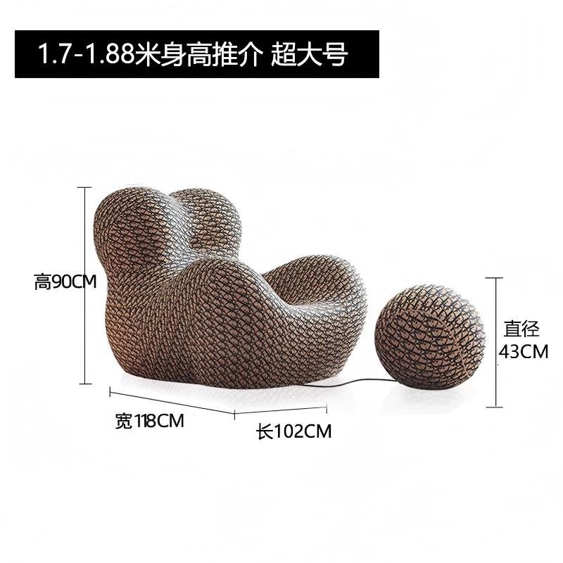 Mom's embrace designer italian casual chair living room bedroom balcony study light luxury lazy sofa single seat
