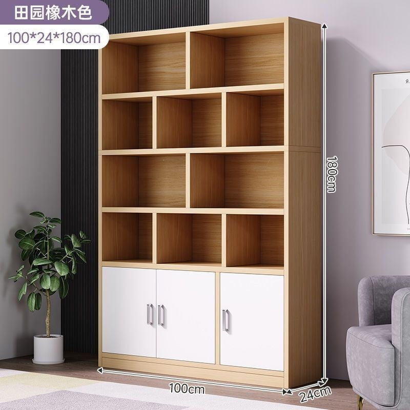 Bookshelf floor-standing storage rack living room for home wall-mounted storage cabinet storage cabinet office filing cabinet simple bookcase
