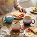 High-style, kiln-fired ceramic mug with a gradient design – perfect for a unique touch to your office afternoon tea. this generously sized mug is ideal for milk, coffee, or any beverage