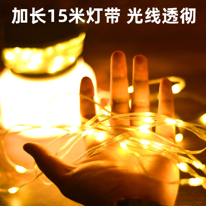 Cross-border new solar outdoor lighting camping light tape measure storage LED camping light string tent emergency atmosphere