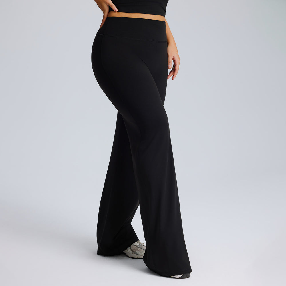 European and american plus size straight leg yoga pants - high waist, slimming, loose fit, women's casual versatile flare leggings for fitness