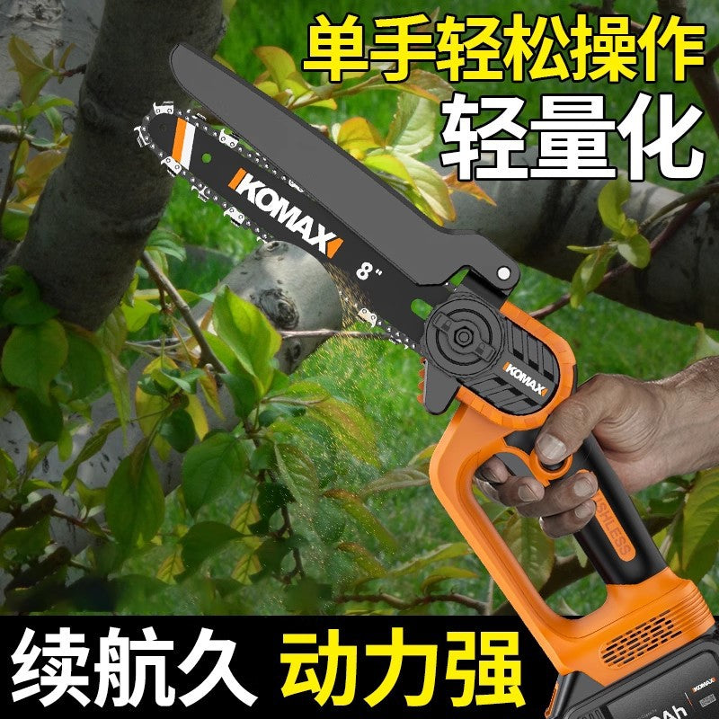 Electric saw for homesmall handheld electric saw outdoor logging saw rechargeable one-handed chain saw lithium electric saw tree artifact