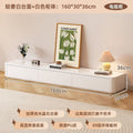 Glass tv cabinet living room for home casual modern small apartment cream style new floor-standing coffee table tv cabinet combination