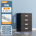 65cm high, four-drawer black cabinet (key lock damage covered)