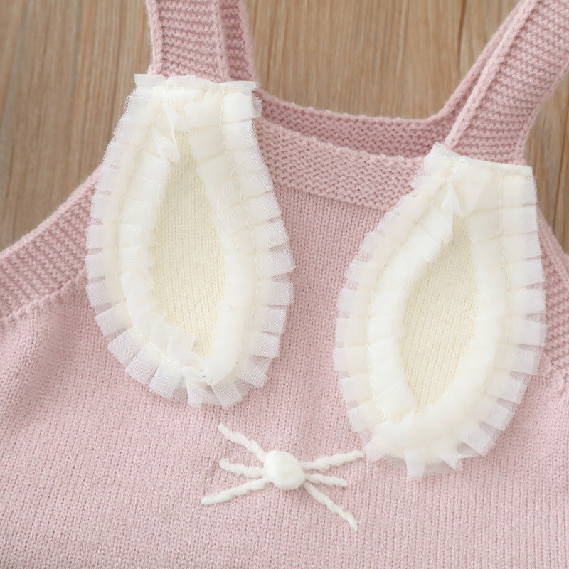 Girls' knit vest set - new autumn  collection: two-piece sweater and vest outfit for little girls