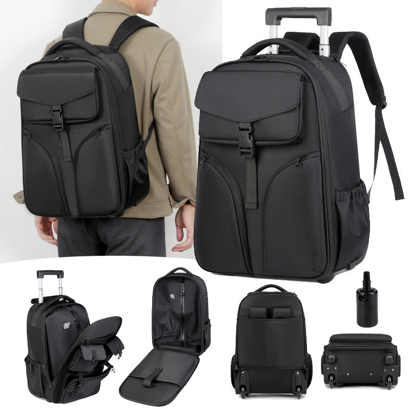 New tie rod bag large capacity universal wheel business tie rod backpack vacuum multifunctional travel backpack men