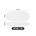 White dessert plate ceramic pure white oval plate cake plate flat plate for home creative good-looking plate sushi plate