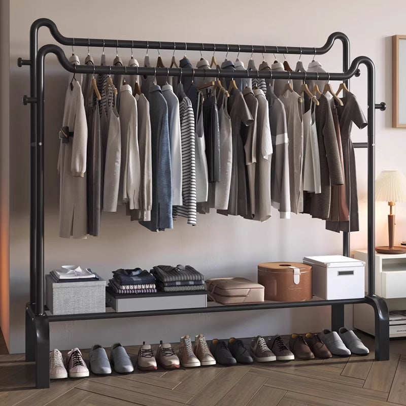 Clothes drying rack floor-standing for home bedroom hanging clothes foldable simple indoor dormitory movable storage rack for drying clothes and hats