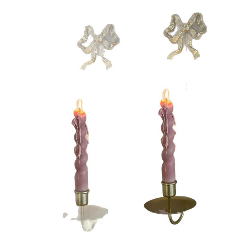 European style scented candle holder romantic french wall-mounted iron gold butterfly candlestick home wedding decoration