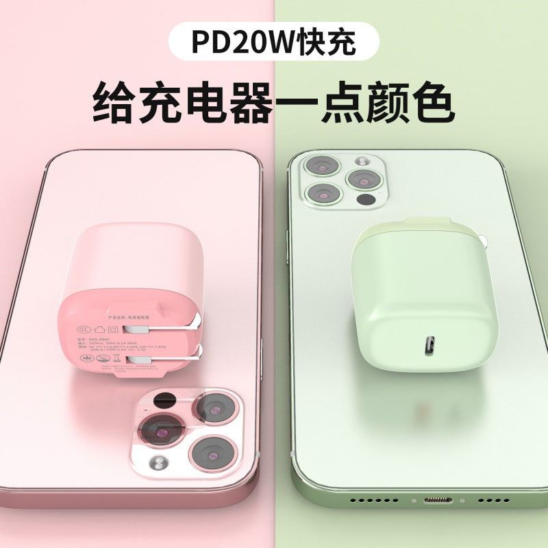 Macaron folding charger 20w fast charging pd compatible with iphone 12 mini portable charger - wholesale from manufacturer