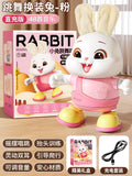 Electric dancing rabbit toy for infants and toddlers - crawling, head-up training, singing, newborn early education, and dress-up fun