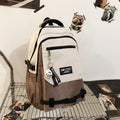 Japanese style backpack men's college student school bag lightweight outing hiking travel backpack women's easiest for match large capacity computer bag