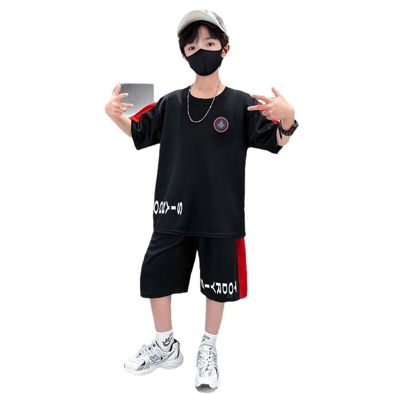Boys' summer outfit set:  new summer styles - trendy, stylish, and street-ready for cool kids