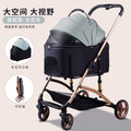 Pet stroller for dogs and cats - portable, foldable, lightweight, and large capacity cat carrier for small to medium breeds