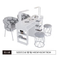 Widened 45cm nail table and chair set - special offer! economical single/double, light luxury, multi-functional, odorless, carbon steel with baked enamel finish