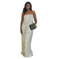 European and american women's clothing  autumn new collection: sweet and fresh bandeau polka dot bodycon maxi dress