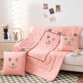 Dual-purpose pillow and quilt, two-in-one cartoon embroidered office pillow, car all year round model, for home single air-conditioning quilt