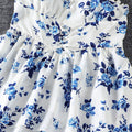 spring/summer new arrival: cross-border export girls' french style vacation dress - elegant floral print camisole v-neck bandeau dress