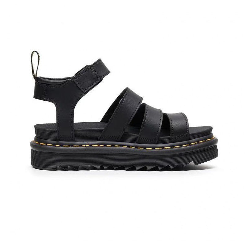 Amazon foreign trade  summer new women's roman sandals open toe beach shoes women's thick sole fish mouth sandals