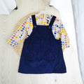 Export original single baby dressspring & fall suit dress style baby suspender skirt + pure cottont suit