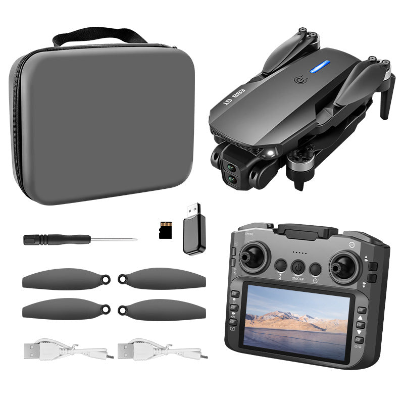 E88 gt drone with large screen, esc, dual camera, hd aerial photography, optical flow, long endurance, remote control aircraft toy