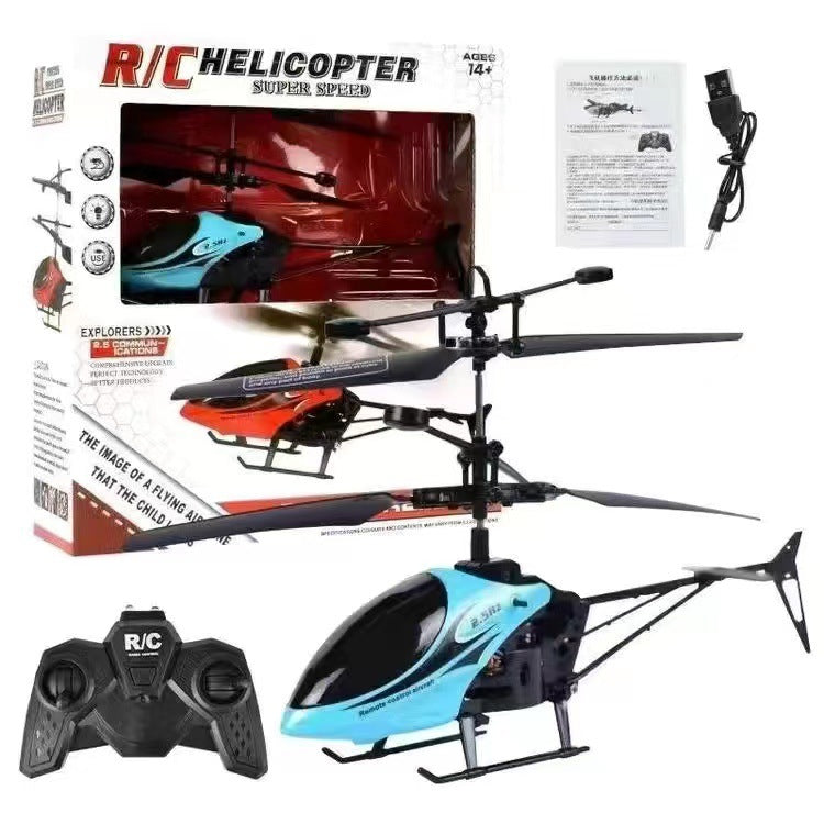 remote control helicopter 3.5 channels rechargeable and drop-resistant controllable left and right drone aircraft kids toys